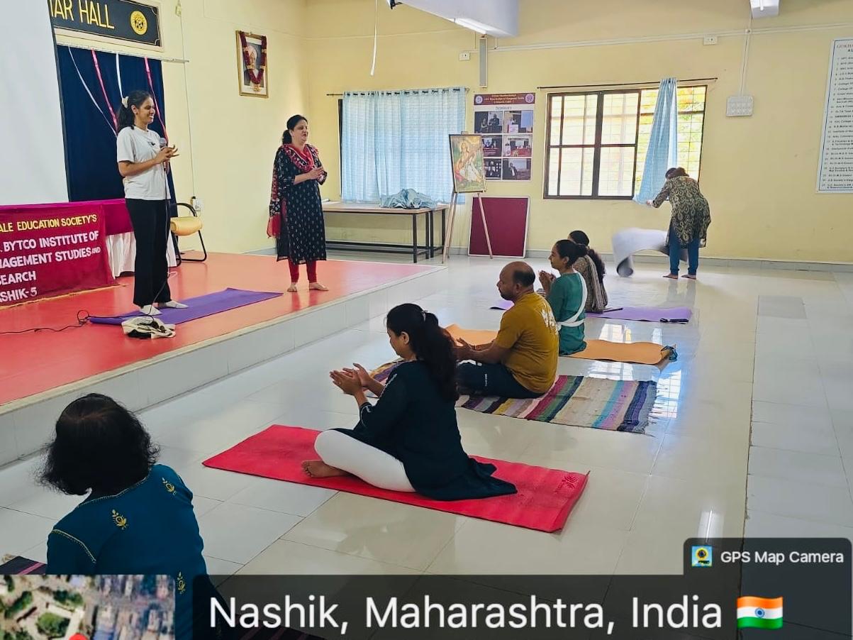 Yoga session at JDC Bytco IMSR